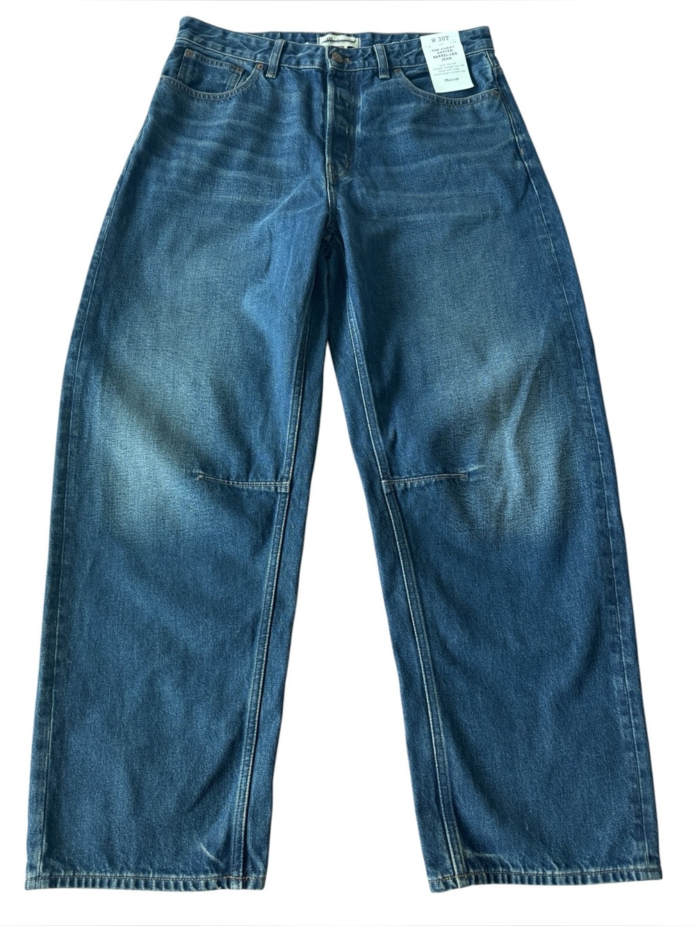 Madewell The Tall Curvy Darted Barrel-Leg Button Fly Jean Size 30T Danver wash